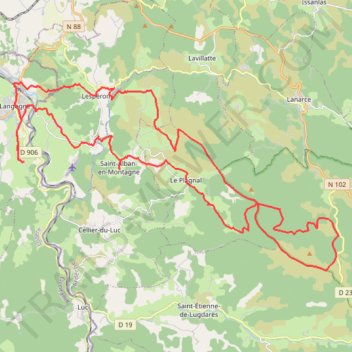 Itinéraire Langogne La Chavade-20565843, distance, dénivelé, altitude, carte, profil, trace GPS