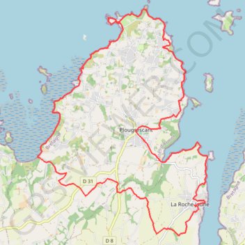 Itinéraire Maison du littoral, distance, dénivelé, altitude, carte, profil, trace GPS