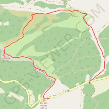 Itinéraire Vauvenargues - La Citadelle, distance, dénivelé, altitude, carte, profil, trace GPS