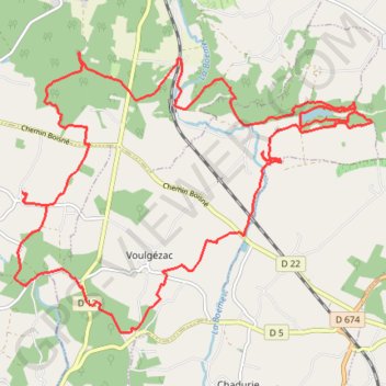 Itinéraire Mouthiers S/Boeme 25 kms, distance, dénivelé, altitude, carte, profil, trace GPS