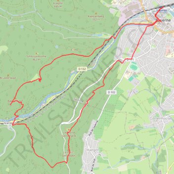 Itinéraire Saverne - Grotte-Saint-Vit - Table des Sorcières - Haut-Barr, distance, dénivelé, altitude, carte, profil, trace GPS