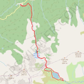Itinéraire Lac de Nino, distance, dénivelé, altitude, carte, profil, trace GPS