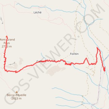 Itinéraire Gran Pays, distance, dénivelé, altitude, carte, profil, trace GPS