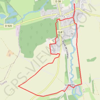 Itinéraire L'esplanade - Boucle à Conty, distance, dénivelé, altitude, carte, profil, trace GPS