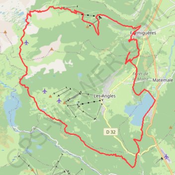Itinéraire Etang des Camporells à VTT, distance, dénivelé, altitude, carte, profil, trace GPS