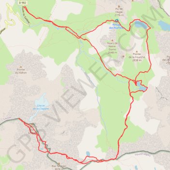 Itinéraire Grand Galibier, distance, dénivelé, altitude, carte, profil, trace GPS