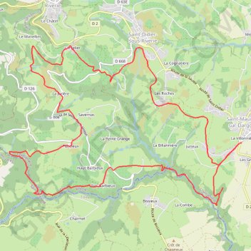 Itinéraire Saint Maurice sur Dragoire (69), distance, dénivelé, altitude, carte, profil, trace GPS