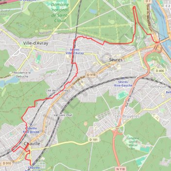 Itinéraire Le ru de Marivel, distance, dénivelé, altitude, carte, profil, trace GPS