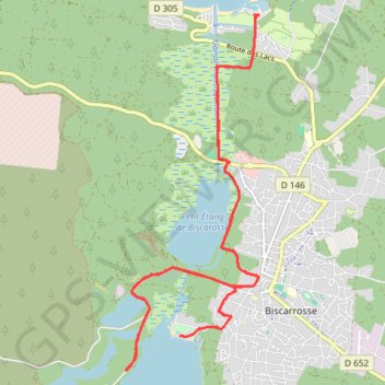 Itinéraire Biscarrosse Course à pied, distance, dénivelé, altitude, carte, profil, trace GPS
