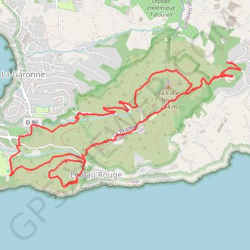 Itinéraire Carqueiranne-Circuit de la Mine, distance, dénivelé, altitude, carte, profil, trace GPS