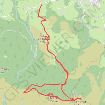 Itinéraire 2018-05-11 Le Monné, distance, dénivelé, altitude, carte, profil, trace GPS