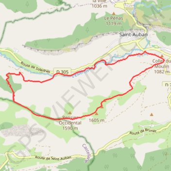 Itinéraire Crête du pensier, distance, dénivelé, altitude, carte, profil, trace GPS