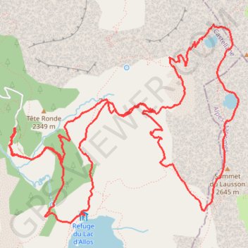 Itinéraire Mercantour - Lac d'Allos - Lac de la Petite Cayolle - Lac des Garrets, distance, dénivelé, altitude, carte, profil, trace GPS