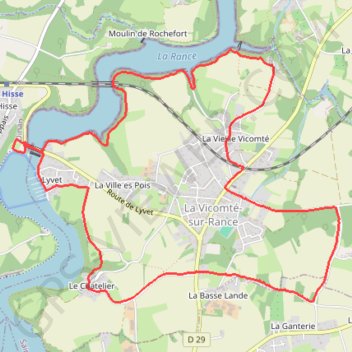 Itinéraire Ecluse "Le Chatelier" - Saint Samson sur Rance, distance, dénivelé, altitude, carte, profil, trace GPS