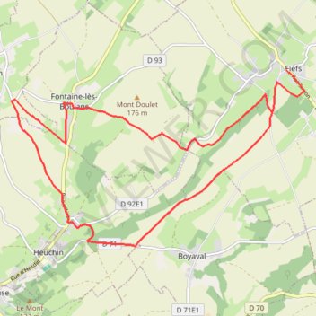 Itinéraire Le Fond du Quévaussart, distance, dénivelé, altitude, carte, profil, trace GPS