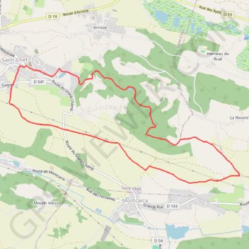 Itinéraire Randonnée autour de Saint-Chef, distance, dénivelé, altitude, carte, profil, trace GPS