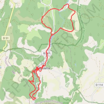 Itinéraire Les Gorges d'Oppedette, distance, dénivelé, altitude, carte, profil, trace GPS