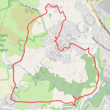 Itinéraire De Montagny à Chassagny, distance, dénivelé, altitude, carte, profil, trace GPS