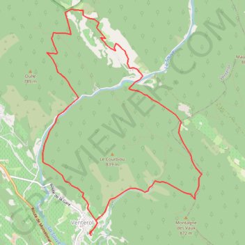 Itinéraire Venterol - le tour du Courbiou, distance, dénivelé, altitude, carte, profil, trace GPS
