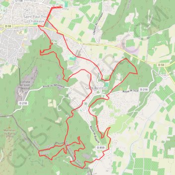 Itinéraire R3P 2022 Bcle St Restitut V2, distance, dénivelé, altitude, carte, profil, trace GPS