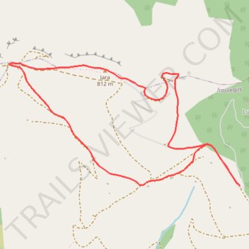 Itinéraire Les crêtes du Jara depuis la route du Jara, distance, dénivelé, altitude, carte, profil, trace GPS