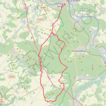Itinéraire ESD 097 bis, distance, dénivelé, altitude, carte, profil, trace GPS