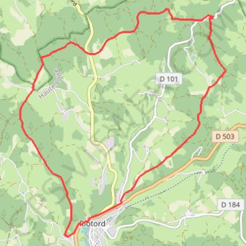 Itinéraire Le Velay des 3 Rivières - Ravarines Riotord, distance, dénivelé, altitude, carte, profil, trace GPS