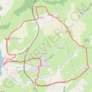 Itinéraire Montagnes du Matin - Saint-Jodard, distance, dénivelé, altitude, carte, profil, trace GPS