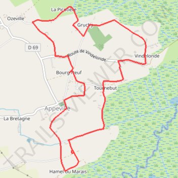 Itinéraire 8 km, distance, dénivelé, altitude, carte, profil, trace GPS