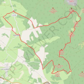 Itinéraire Les puys de Jumes, de la Coquille et des Gouttes, distance, dénivelé, altitude, carte, profil, trace GPS