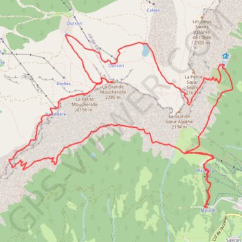 Itinéraire Moucherolles, distance, dénivelé, altitude, carte, profil, trace GPS