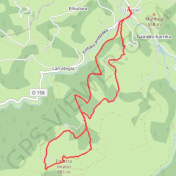 Itinéraire Le Patarramunho, distance, dénivelé, altitude, carte, profil, trace GPS