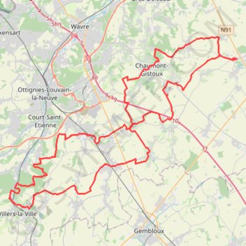 Itinéraire Ochtendrit, distance, dénivelé, altitude, carte, profil, trace GPS