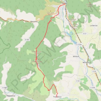 Itinéraire Trescleoux - Serres, distance, dénivelé, altitude, carte, profil, trace GPS