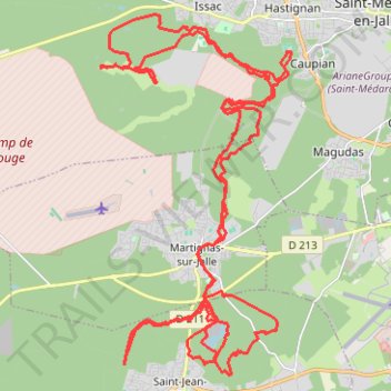 Itinéraire "Singles Jalles" - Opus 3 - 60 kms - 19099 - UtagawaVTT.com, distance, dénivelé, altitude, carte, profil, trace GPS