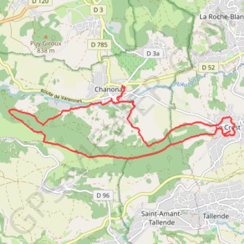 Itinéraire L'Auzon et la Montagne de la Serre, distance, dénivelé, altitude, carte, profil, trace GPS