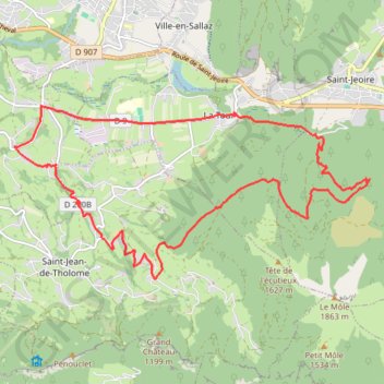 Itinéraire Forêt de Saint-Jeoire, distance, dénivelé, altitude, carte, profil, trace GPS