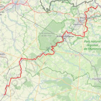 Itinéraire Vieux-Reng - Fresnoy-le-Grand, distance, dénivelé, altitude, carte, profil, trace GPS