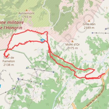 Itinéraire Tour de famelon, distance, dénivelé, altitude, carte, profil, trace GPS
