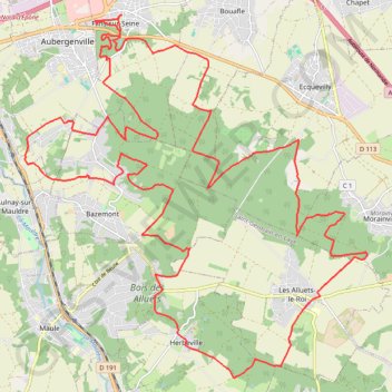 Itinéraire Rando à Flins-sur-Seine, distance, dénivelé, altitude, carte, profil, trace GPS