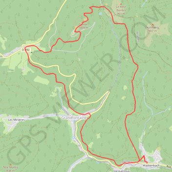 Itinéraire Le Donon, distance, dénivelé, altitude, carte, profil, trace GPS