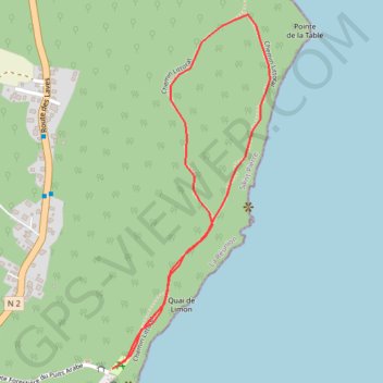 Itinéraire La Pointe de la table, distance, dénivelé, altitude, carte, profil, trace GPS