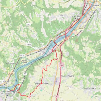 Itinéraire 2023-04-06_14-19_Thu, distance, dénivelé, altitude, carte, profil, trace GPS