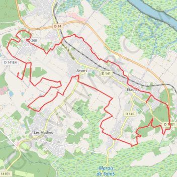 Itinéraire Etaules 32 kms, distance, dénivelé, altitude, carte, profil, trace GPS