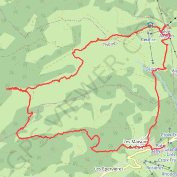 Itinéraire Croix de fry-Beauregard-Colomban, distance, dénivelé, altitude, carte, profil, trace GPS