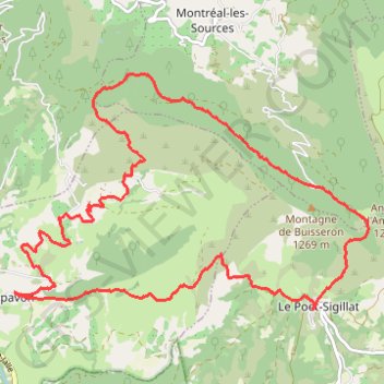 Itinéraire Arpavon (26), distance, dénivelé, altitude, carte, profil, trace GPS