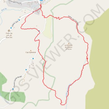 Itinéraire Bonnet de Prêtre Cilaos, distance, dénivelé, altitude, carte, profil, trace GPS