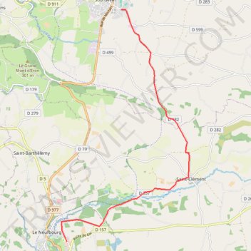 Itinéraire 1 - CLM - Tour du Mortainais 2025 (1), distance, dénivelé, altitude, carte, profil, trace GPS