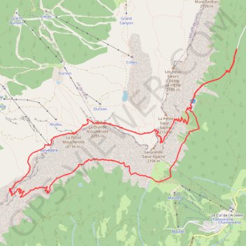 Itinéraire Grande Moucherolle, distance, dénivelé, altitude, carte, profil, trace GPS
