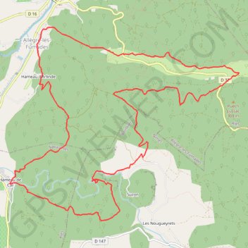 Itinéraire Les Aiguières et le Château d'Allègre, distance, dénivelé, altitude, carte, profil, trace GPS